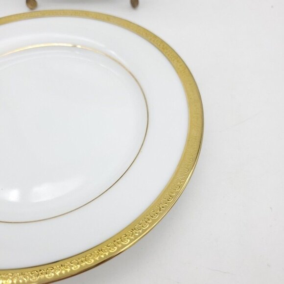 Set 2x Charter Club Grand Buffet Gold Bread & Butter Plates ‎ 6-3/8" Fine China - Picture 3 of 4